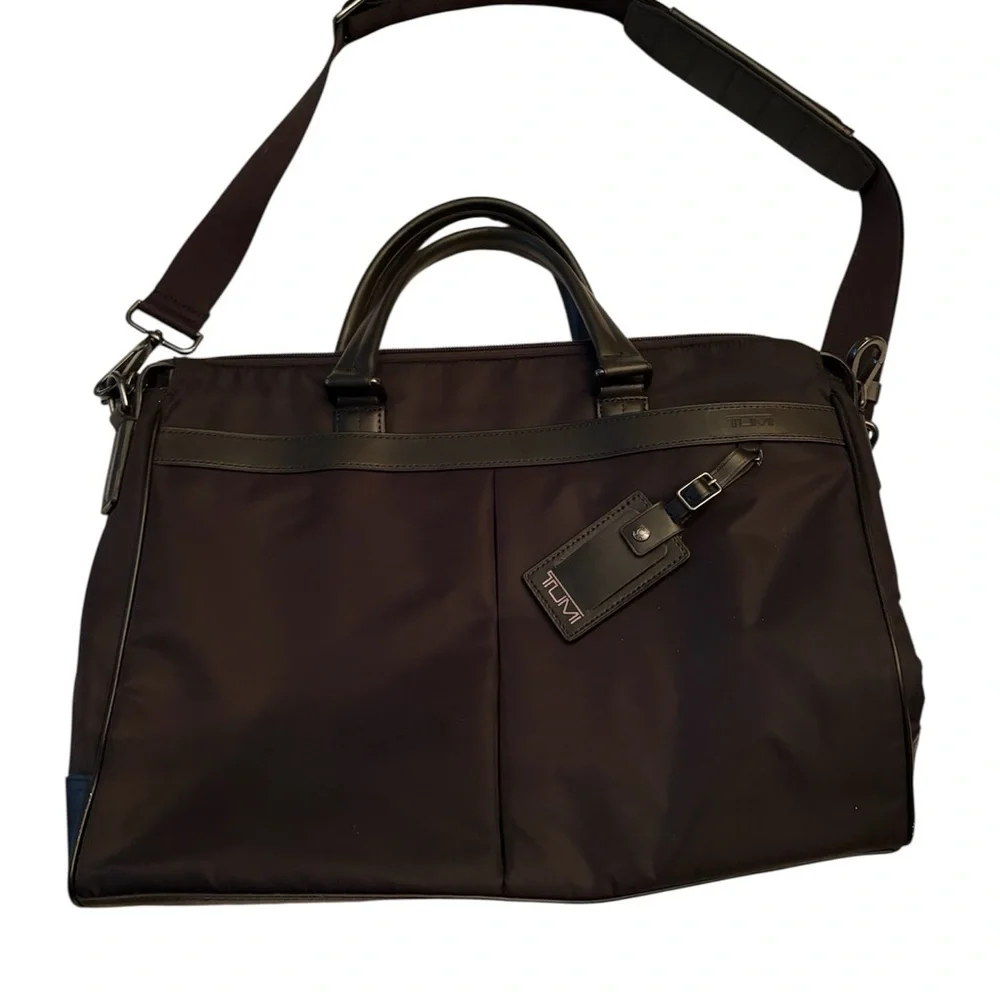 TUMI Black Briefcase with Shoulder Strap
